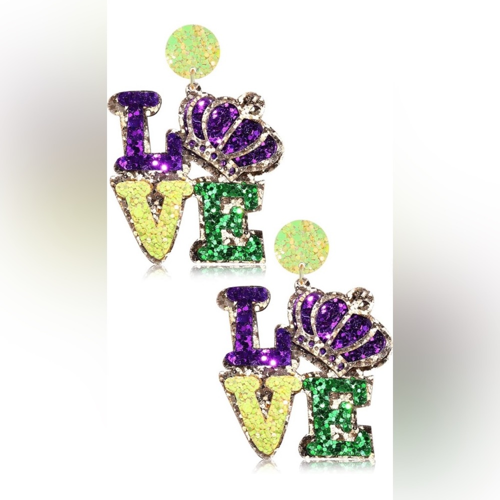Mardi Gras earrings